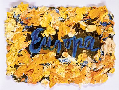 Bernd Schwarzer, Europabild, 1993-1997, Oel, 18 x 24 cm