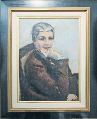 Eugen Spiro Bildnis der Frau Christ Oelgemaelde 1933 WZV A-33-4.m.R