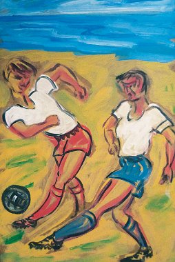 Felix Samuel Pfefferkorn Beach-Kickers 3, 100 x 50 cm, Acryl, 1979, WZV XII-12