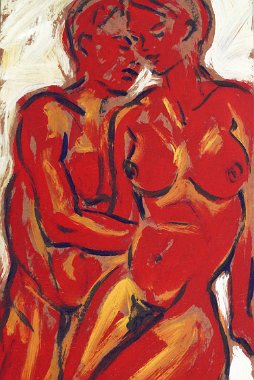 Felix Samuel Pfefferkorn Sweet Lovers, 100 x 50 cm, Acryl, 1978, WVZ XIII-185