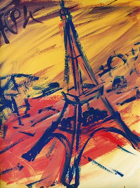 Felix Samuel Pfefferkorn Vision of Paris, 80 x 60 cm, Acryl, WVZ VII-15