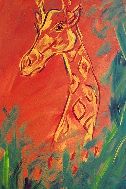 Felix Samuel Pfefferkorn Giraffe, 100 x 50 cm, Acryl, 1977, WVZ IX-21